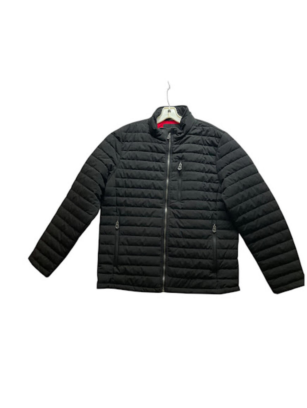 Nautica Mens Black Active Stretch Wind Water Resistant Puffer Jacket Men's L